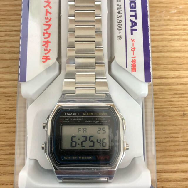 CASIO(カシオ)の新品　カシオ　腕時計　A158WA-1JF 付属品完備 メンズの時計(腕時計(デジタル))の商品写真