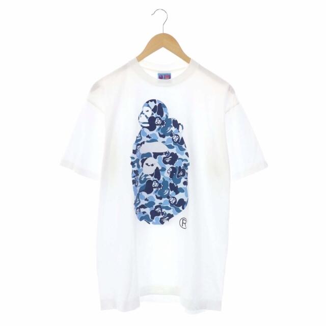 アベイシングエイプ A BATHING APE Tシャツ カットソー L 白73cmゆき丈