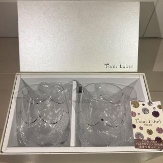 スワロフスキー(SWAROVSKI)の【未使用】Tomi Label スワロフスキー ペアグラス(グラス/カップ)