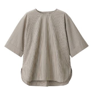 ムジルシリョウヒン(MUJI (無印良品))の【専用】無印良品　五分袖ブラウスM〜L(シャツ/ブラウス(半袖/袖なし))