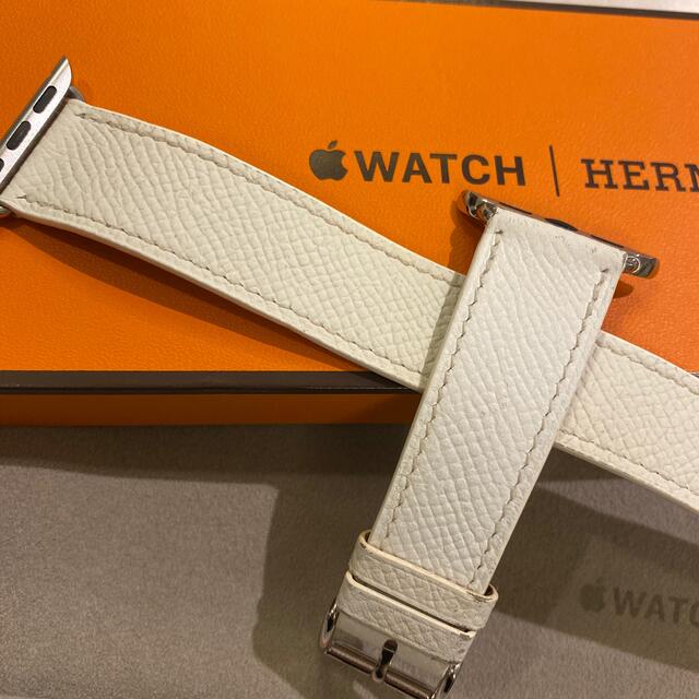 Hermes - アップルウォッチ エルメス 二重巻 革ベルト ホワイトの通販