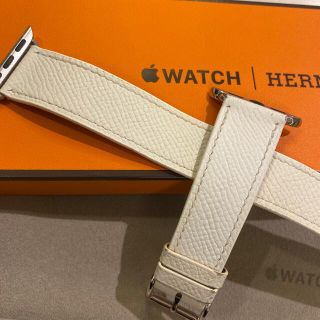 Hermes - アップルウォッチ エルメス 二重巻 革ベルト ホワイトの ...