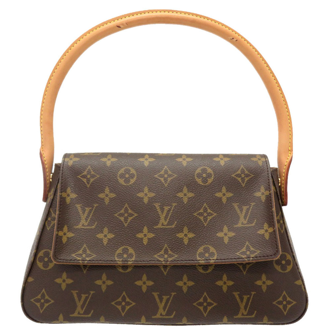 マグネット式内側美品 ルイ ヴィトン モノグラム ミニルーピング M51147 ハンドバッグ バッグ LV 0015  LOUIS VUITTON