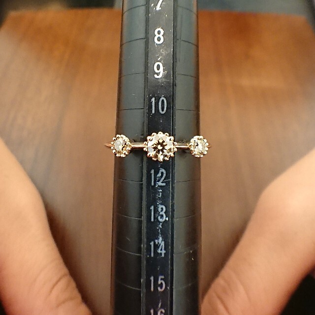 カシケイ✨ブラウン ダイヤモンド 0.35ct✨リング K18 11号 ダイヤ レディースのアクセサリー(リング(指輪))の商品写真
