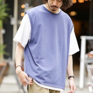 ジェーモーガン(JEMORGAN)のJEMORGAN 別注 Sonny Label ノースリーブカットソー(ネイビー(Tシャツ/カットソー(半袖/袖なし))