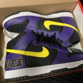 ナイキ(NIKE)のダンクハイ　コートパープル　レイカーズ　NIKE 25.5(スニーカー)