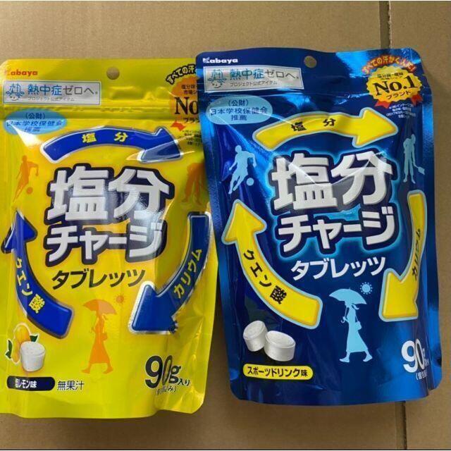 【4セット】塩分チャージタブレッツ 塩レモン味 スポーツドリンク味 食品/飲料/酒の食品(菓子/デザート)の商品写真