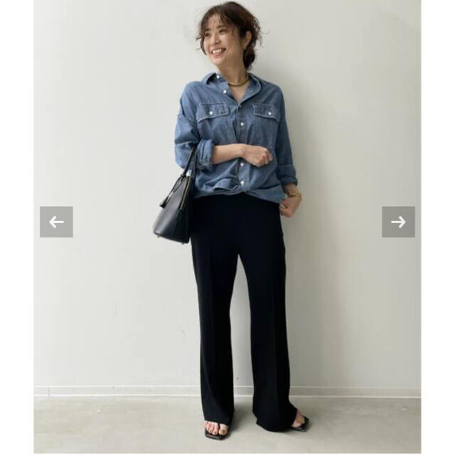 L'Appartement DEUXIEME CLASSE(アパルトモンドゥーズィエムクラス)の新品✨Elegant Knit Pants ブラック　サイズ34  レディースのパンツ(カジュアルパンツ)の商品写真