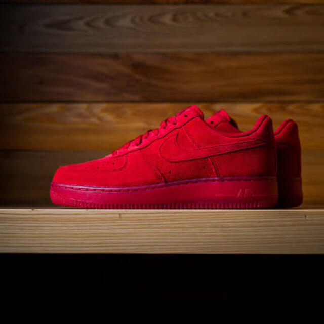 NIKE AIR FORCE 1 SUEDE RED 27.5cm