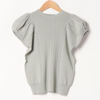 ウィルセレクション(WILLSELECTION)のウィルセレクション　ハイネックパフスリーブニット　くすみミントグリーン(ニット/セーター)