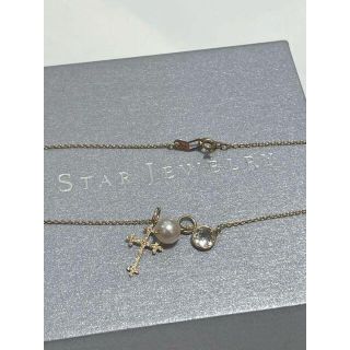 スタージュエリー(STAR JEWELRY)の【スタージュエリー】K10 パール ホワイトトパーズ ネックレス(ネックレス)