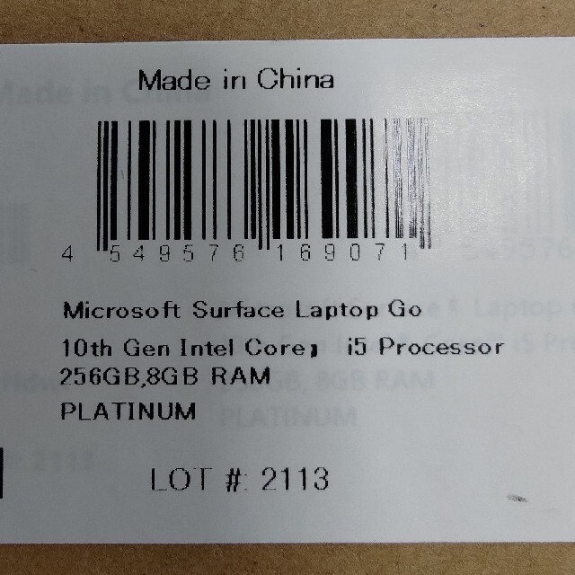 Microsoft surface laptop go i5/8GB/256GB