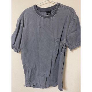 ザラ(ZARA)のZARA デニム風Tシャツ　S(Tシャツ/カットソー(半袖/袖なし))