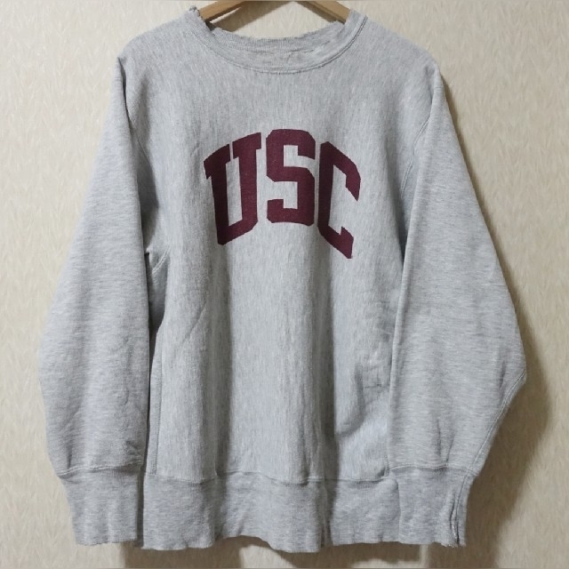 90s チャンピオン リバースウィーブ USC 美品 グレー オレンジ