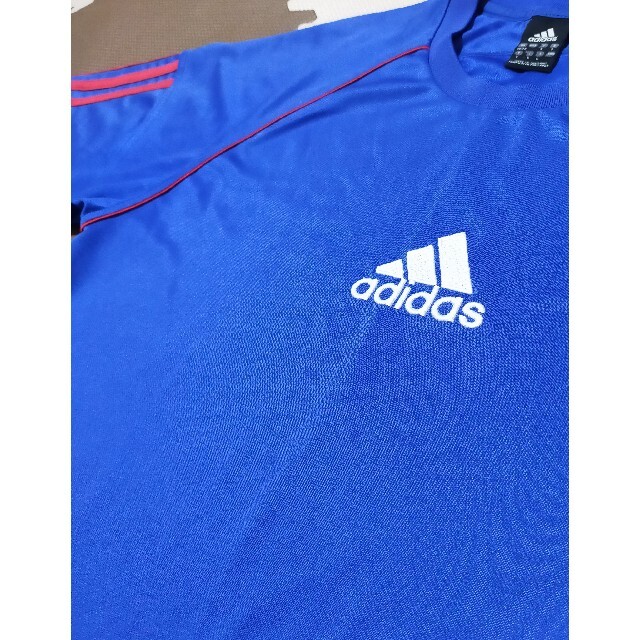 adidas(アディダス)の☆ATS-829 アディダス トレーニングシャツ 青 サイズ L スポーツ/アウトドアのトレーニング/エクササイズ(トレーニング用品)の商品写真