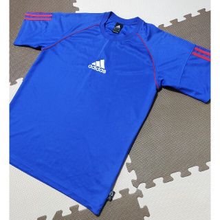 アディダス(adidas)の☆ATS-829 アディダス トレーニングシャツ 青 サイズ L(トレーニング用品)