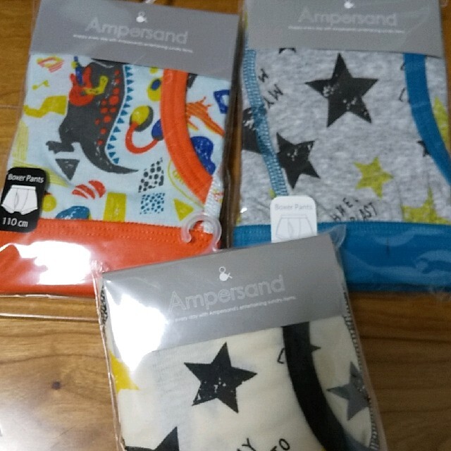 ampersand(アンパサンド)のアンパサンド☆ampersand☆ボクサーパンツ☆ブリーフ☆110☆３枚セット キッズ/ベビー/マタニティのキッズ服男の子用(90cm~)(下着)の商品写真