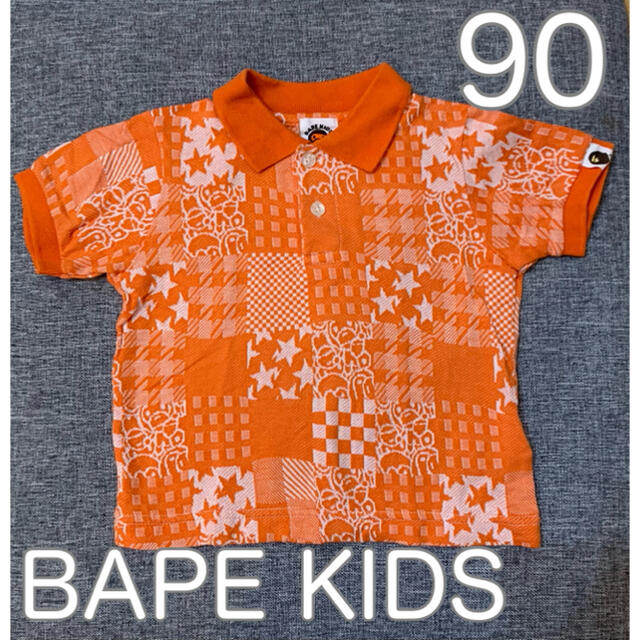 BAPE KIDS オレンジポロシャツ 90