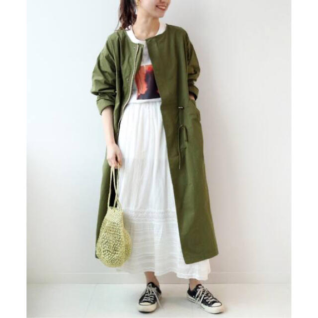 J.S relume コットンナイロンノーカラー モッズコート 雑誌で紹介され