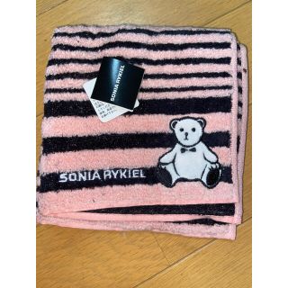 ソニアリキエル(SONIA RYKIEL)のソニアリキエル　タオルハンカチ　くま　ストライプ(ハンカチ)