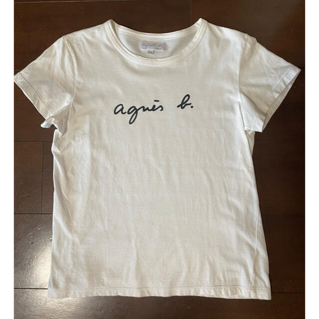 agnes b.(アニエスベー)の【アニエスベー】ロゴ白Tシャツ レディースのトップス(Tシャツ(半袖/袖なし))の商品写真