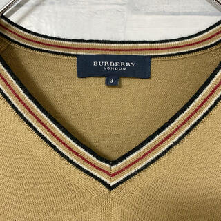 BURBERRY - 【人気】バーバリー ニット セーター 刺繍ロゴ キャメル L 