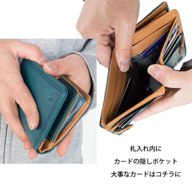 HARVEST LABEL(ハーヴェストレーベル)の財布 メンズ 二つ折り 2つ折り財布  DOUBLESKSA 7553 メンズのファッション小物(折り財布)の商品写真