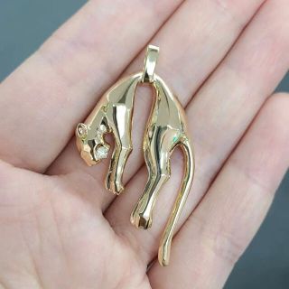 パンサーペンダントトップ　18k ダイヤ　舐達磨　BADSAIKUSH