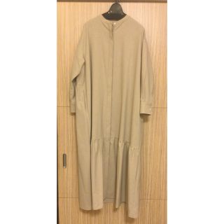 12closet  【洗える】切替えギャザーワンピース新品　ショート丈　ベージュ