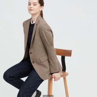 ユニクロ(UNIQLO)のユニクロ　リラックステーラード ジャケット（チェック）(テーラードジャケット)