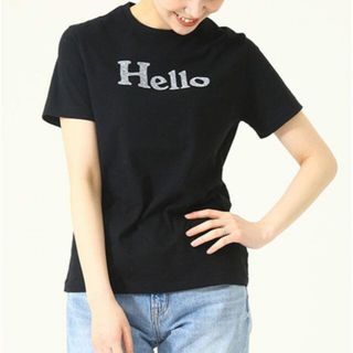MADISONBLUE - マディソンブルー Hello ハロー Tシャツ 黒 ブラック 01