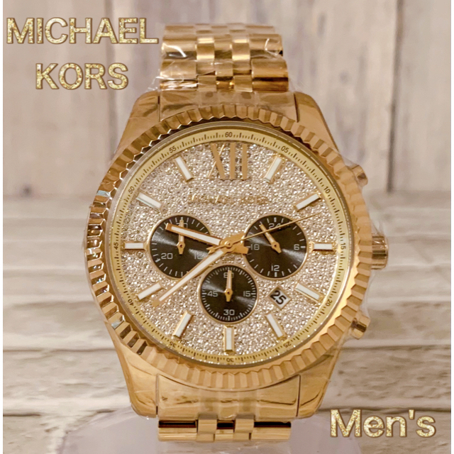 Michael Kors(マイケルコース)の☆専用☆新品☆ マイケルコース 腕時計 ゴールドトーン クロノグラフ メンズ メンズの時計(腕時計(アナログ))の商品写真