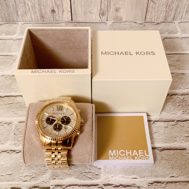 Michael Kors(マイケルコース)の☆専用☆新品☆ マイケルコース 腕時計 ゴールドトーン クロノグラフ メンズ メンズの時計(腕時計(アナログ))の商品写真