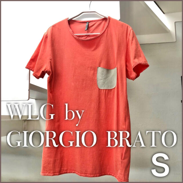 GIORGIO BRATO(ジョルジオブラット)のUSED使用品メンズ GIORGIO BRATOジョルジオブラット TオレンジＳ メンズのトップス(Tシャツ/カットソー(半袖/袖なし))の商品写真