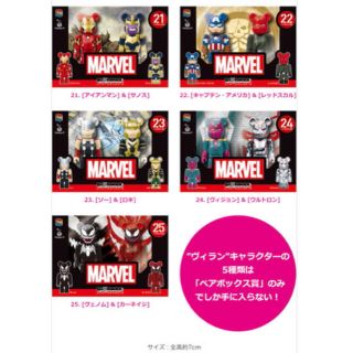 メディコムトイ(MEDICOM TOY)のhappyくじ　ベアブリック　MARVEL BE@RBRICK(アメコミ)