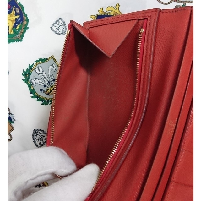 Hermes(エルメス)の【RandP様 専用】美品！正規品 エルメス ベアン長財布 オレンジ  刻印□C レディースのファッション小物(ポーチ)の商品写真