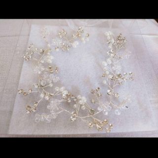 【値下げ】小枝ヘッドドレス　シルバー(ヘッドドレス/ドレス)