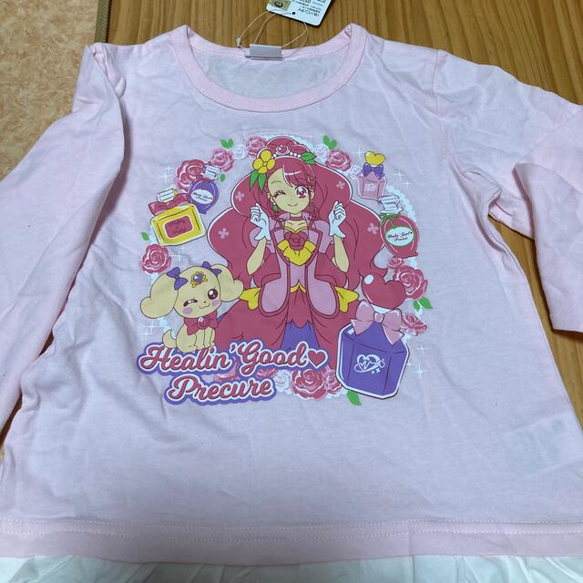 BANDAI(バンダイ)の新品未使用　ヒーリングっとプリキュア　長袖シャツ キッズ/ベビー/マタニティのキッズ服女の子用(90cm~)(Tシャツ/カットソー)の商品写真