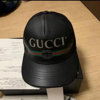 グッチ(Gucci)のGUCCIレザーキャップ(キャップ)