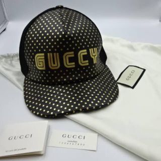 グッチ(Gucci)のGUCCIレザーキャップ(キャップ)