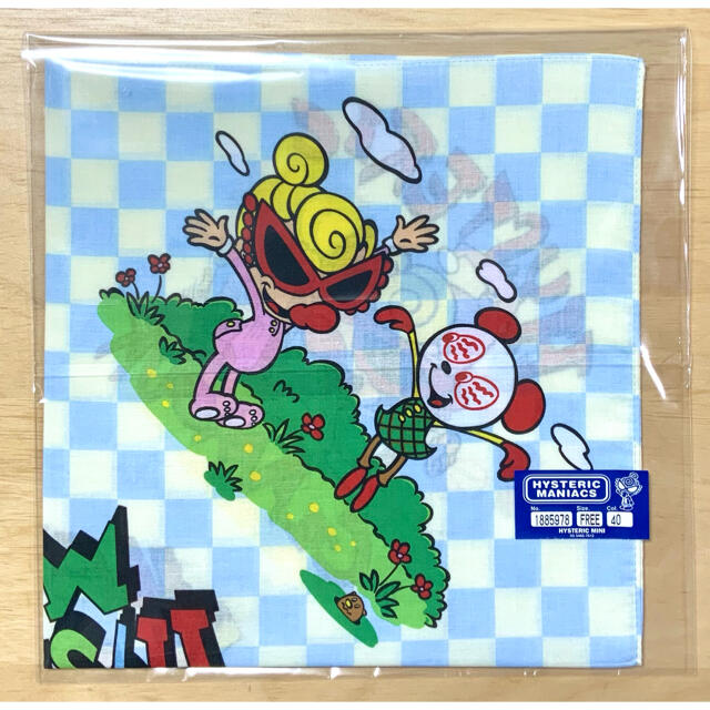 HYSTERIC MINI(ヒステリックミニ)のヒスミニ☆正規品☆新品☆バンダナ☆ハンカチ☆ランチクロス☆お弁当☆ブルー系 キッズ/ベビー/マタニティのこども用ファッション小物(その他)の商品写真