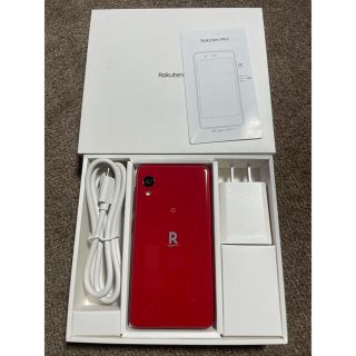 ラクテン(Rakuten)のRakuten mini バンド１対応　楽天ミニ クリムゾンレッド  C330 (スマートフォン本体)