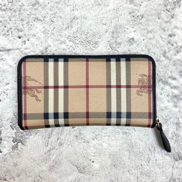 BURBERRY(バーバリー)の極美品✨バーバリー ノバチェック シャドーホース 長財布 ラウンドジップ PVC レディースのファッション小物(財布)の商品写真