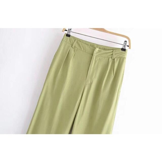 ZARA(ザラ)の🌰9月新作🌾5986◆green グリーン ベーシック ロングパンツ レディースのパンツ(カジュアルパンツ)の商品写真