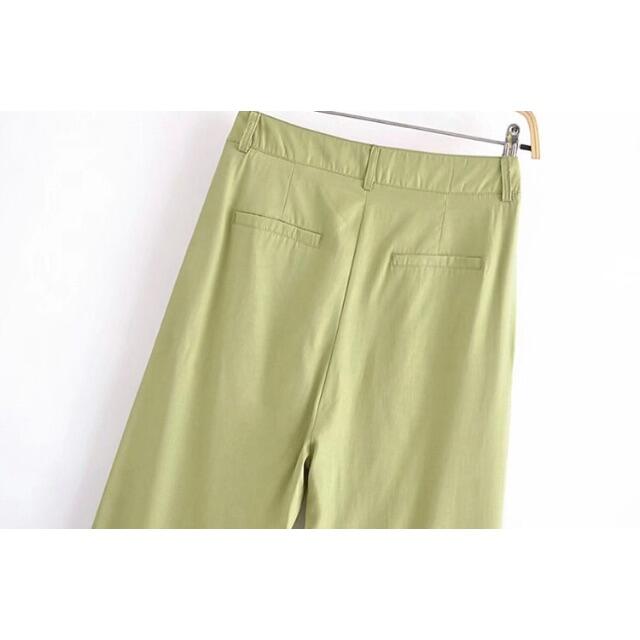 ZARA(ザラ)の🌰9月新作🌾5986◆green グリーン ベーシック ロングパンツ レディースのパンツ(カジュアルパンツ)の商品写真