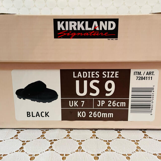 【新品】KIRKLAND(カークランド)ムートンスリッパ(26cm) コストコ レディースの靴/シューズ(その他)の商品写真