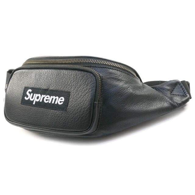 Supreme Leather Waist Bag "Black"