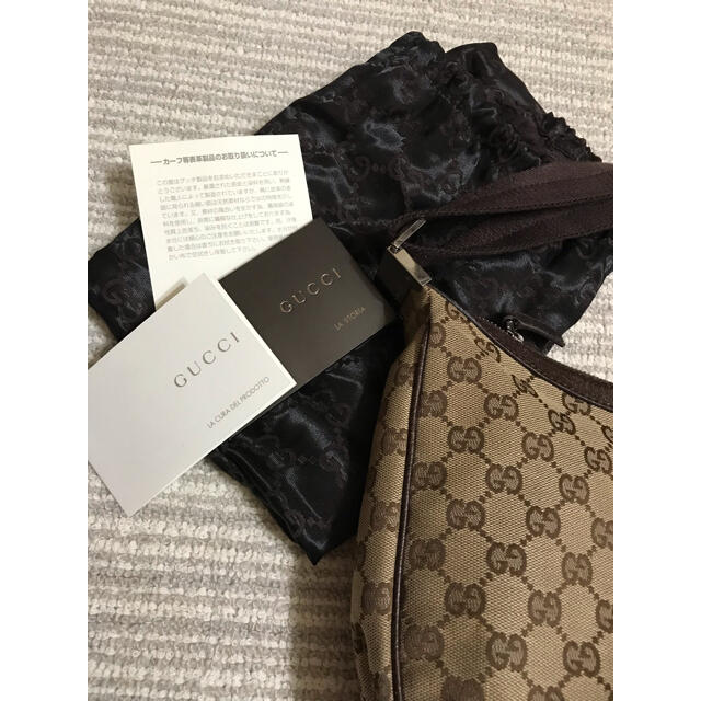 Gucci(グッチ)のGUCCI GG キャンバス×レザー 斜め掛け ショルダー バッグ❗️ レディースのバッグ(ショルダーバッグ)の商品写真