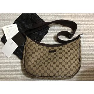 グッチ(Gucci)のGUCCI GG キャンバス×レザー 斜め掛け ショルダー バッグ❗️(ショルダーバッグ)