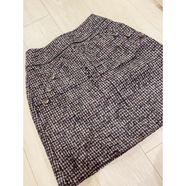 Herlipto♡Scallop Frayed Tweed Skirt - ミニスカート